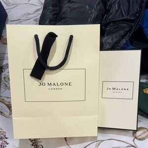 Jo Malone Cream Gift Bag with Black Trim and Ribbon